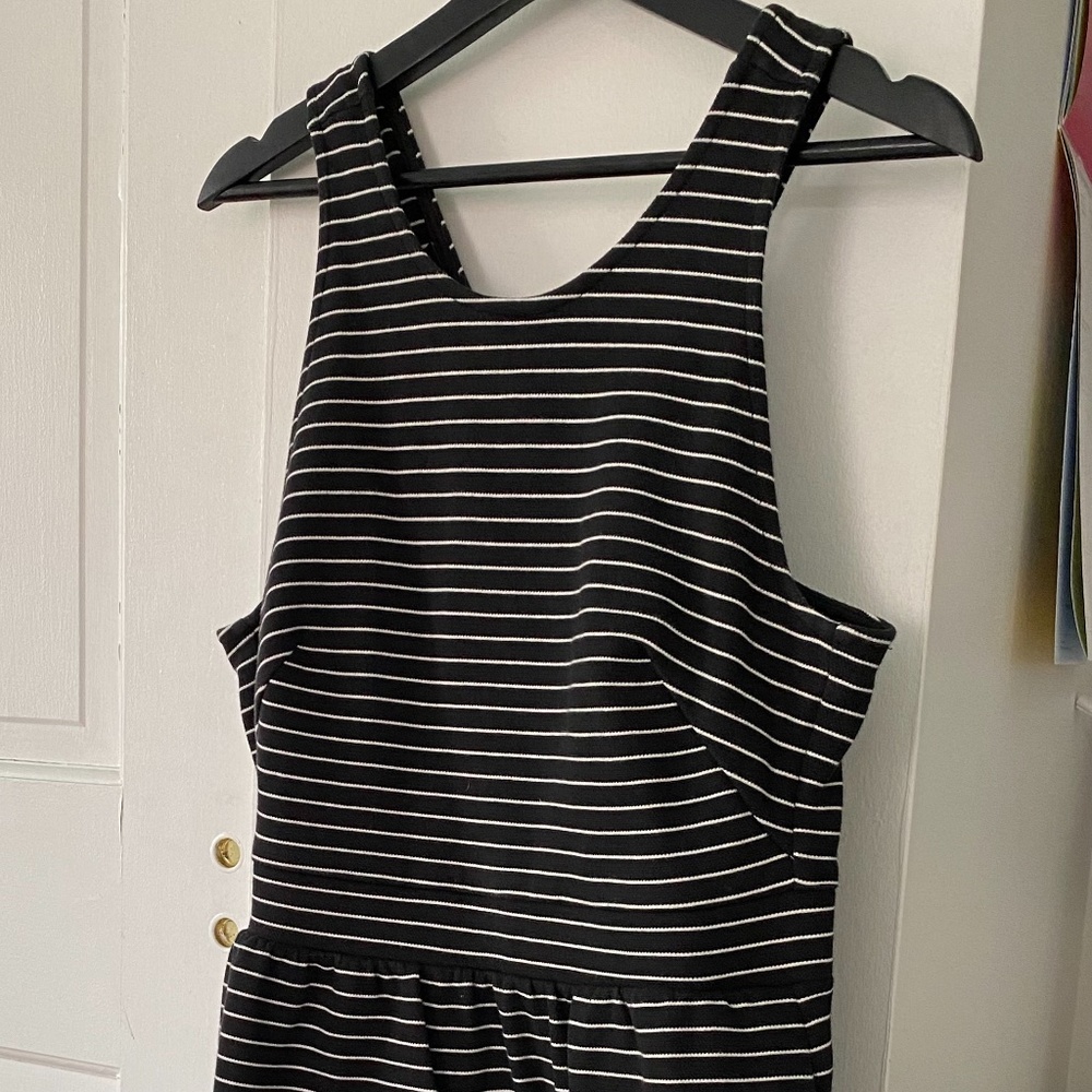 Madewell “Pierside” Black & White Striped Dress